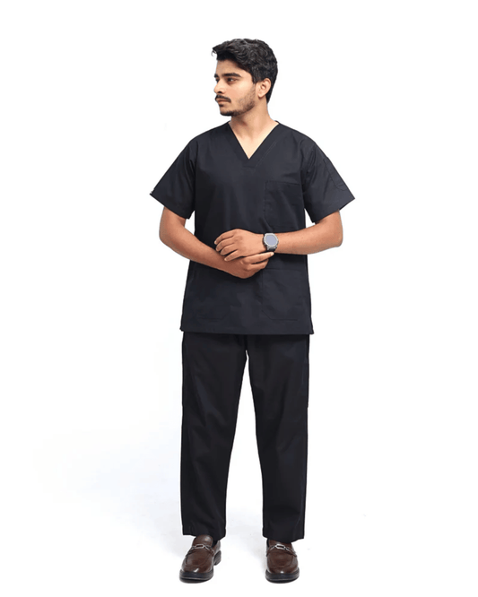 Jet Black Scrubs for Men