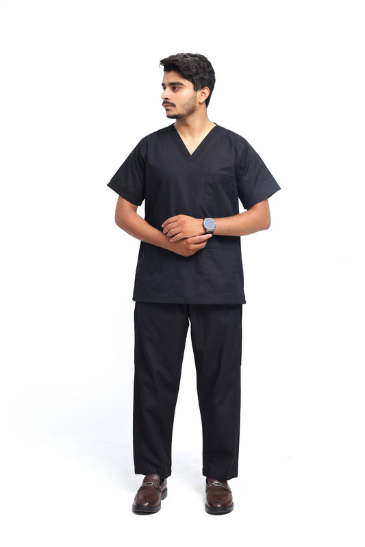 Jet Black Scrubs for Men