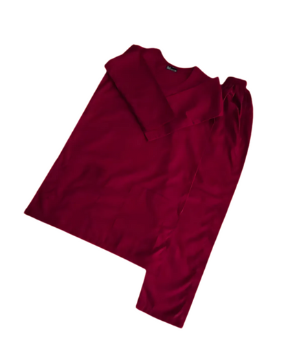 Women Scrubs - Round Neck Maroon Color