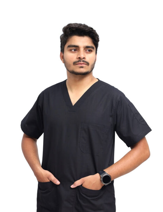 Jet Black Scrubs for Men